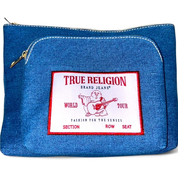 True Religion Handbags - True Religion Denim Bag, Makeup or Toiletry NEW